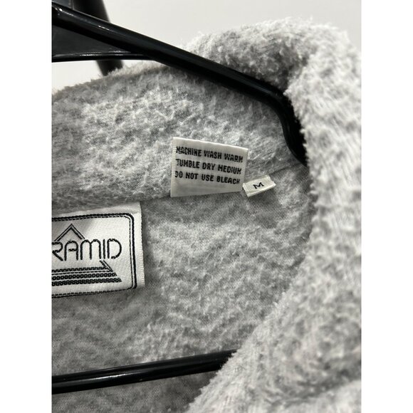 Pyramid Light Gray Textured Full-Zip Jacket Size Medium - Picture 6 of 8